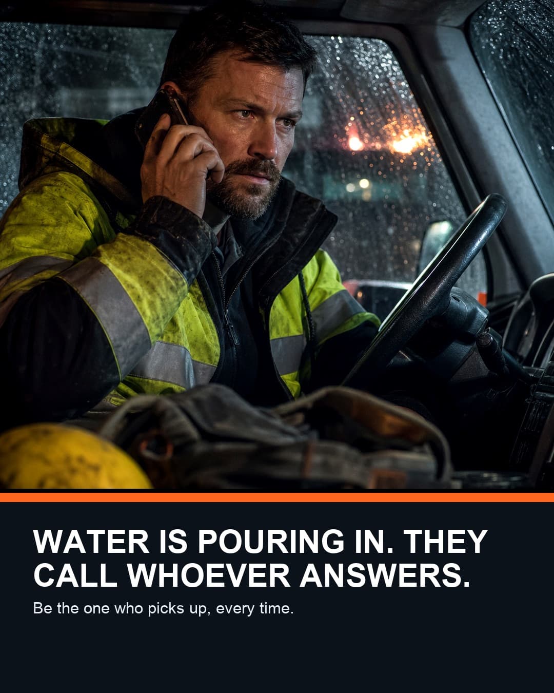 Water is pouring in — they call whoever answers