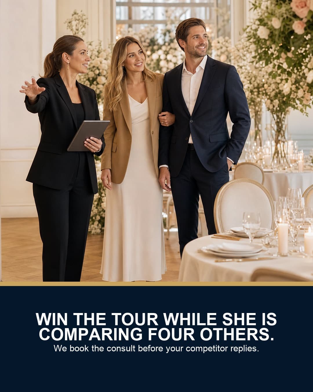 Win the tour while she is comparing four others