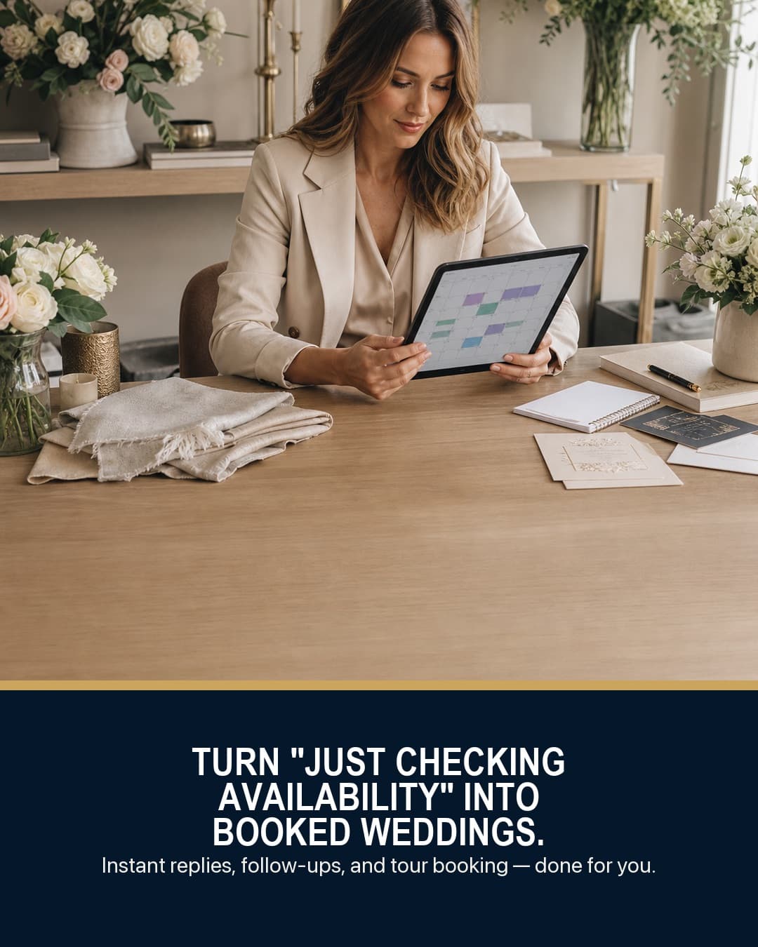 Turn just-checking-availability into booked weddings