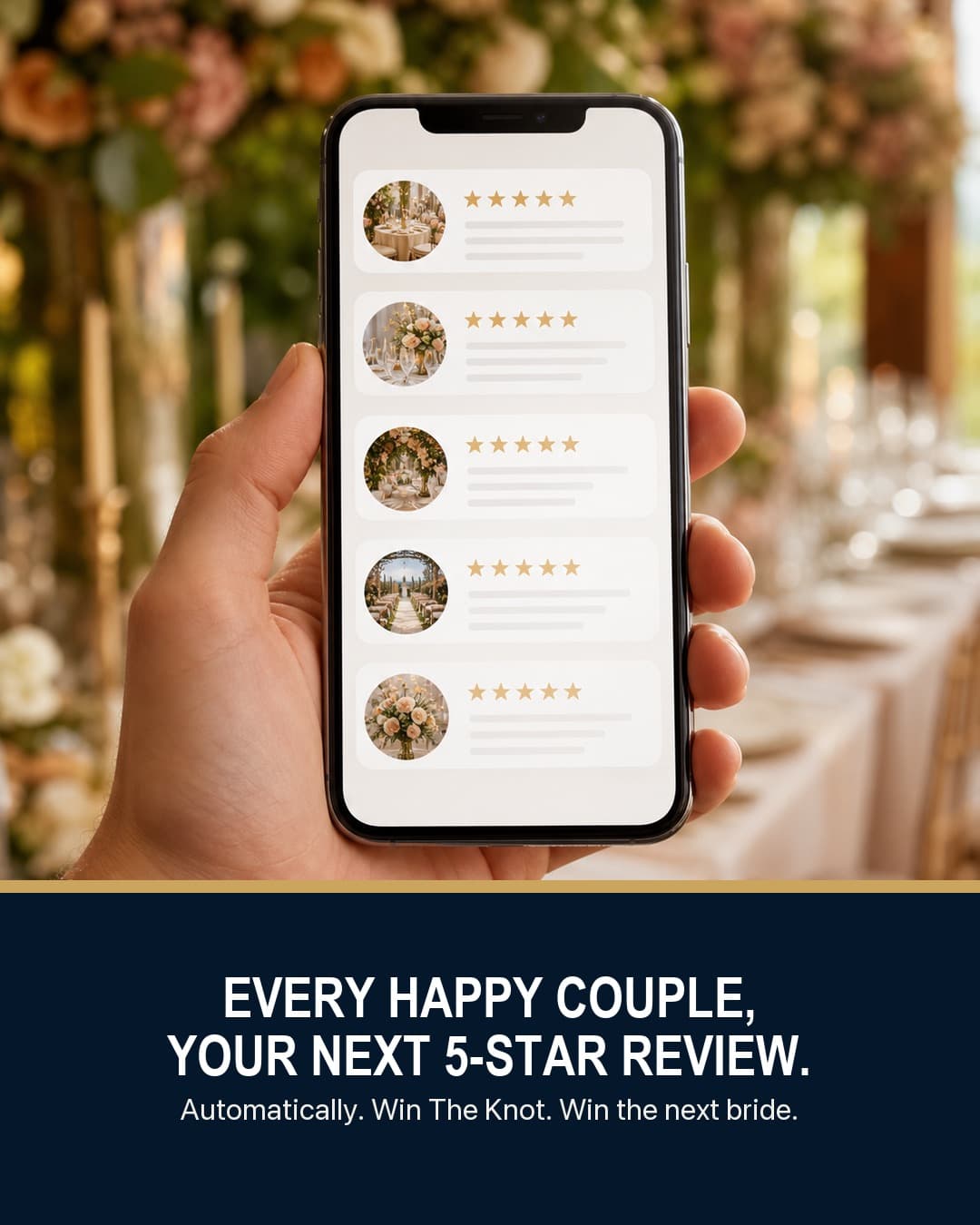 Every happy couple, your next 5-star review