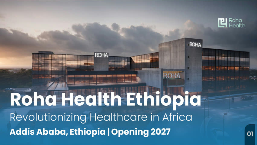Roha Health investor deck, title spread