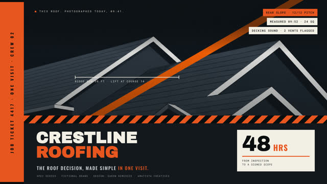 Roofing sales deck, spec cover slide